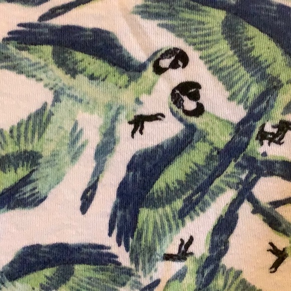 Tropical Parrots Long Sleeved Tee Shirt Plus Size 2X Karen Scott Resale - Picture 2 of 14